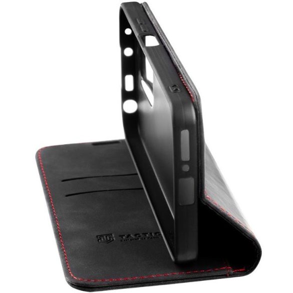 Samsung Galaxy S25 Ultra SM-S938, Oldalra nyíló tok, stand, kártyatartóval, Tactical Xproof, fekete