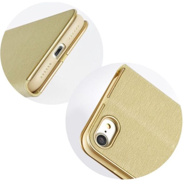 Apple iPhone Air (2025), Oldalra nyíló tok, stand, Luna Book, arany