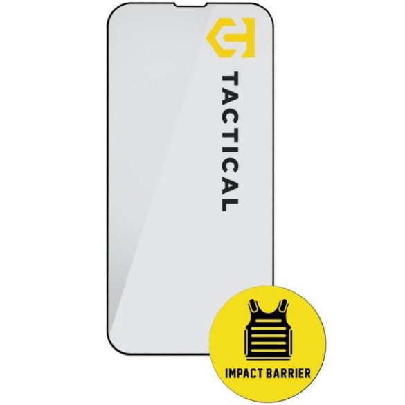 Apple iPhone 16 Pro / 17 / 17 Pro, Kijelzővédő fólia, ütésálló fólia (az íves részre is!), Tempered Glass (edzett üveg), segéd kerettel, Tactical Impact Barrier, fekete