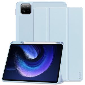 Xiaomi Pad 6 (11.0) / Pad 6 Pro (11.0), mappa tok, közepesen ütésálló, érintőceruza tartóval, Trifold, TP SC Pen, világoskék