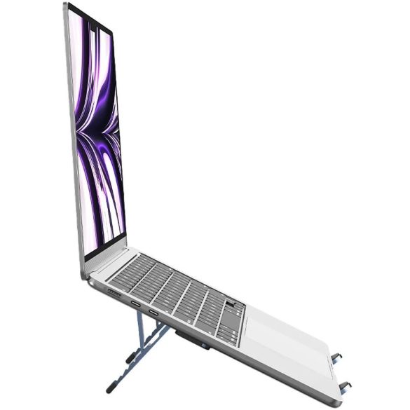 Univerzális asztali laptoptartó, állítható, összecsukható, Forcell F-Grip Fold Stand H Pro, szürke