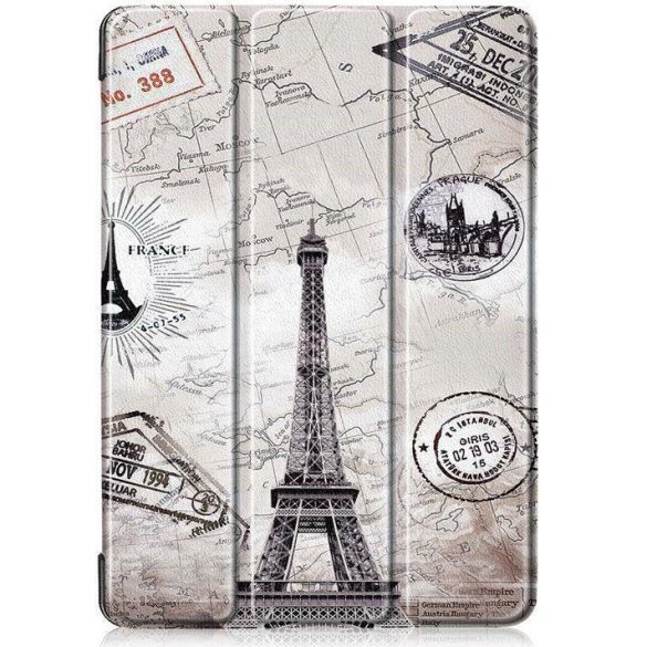 Huawei Honor Pad X9 (11.5), mappa tok, Eiffel torony, térkép minta, Trifold, szürke