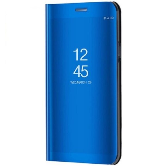 Samsung Galaxy S23 FE SM-S711, Oldalra nyíló tok, hívás mutatóval, Smart View Cover, kék (utángyártott)