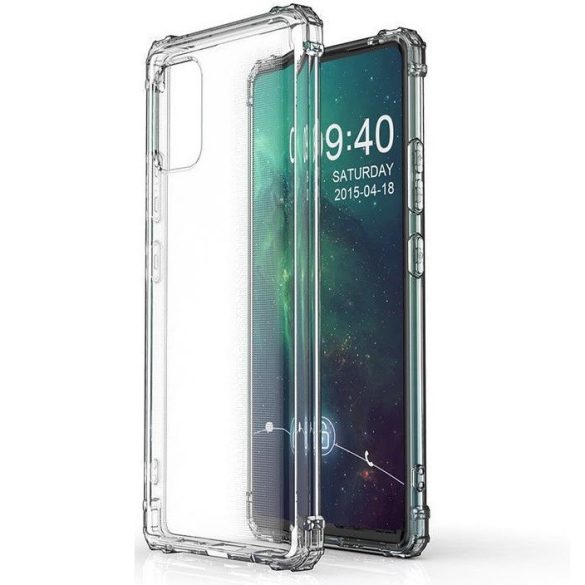 Samsung Galaxy S24 SM-S921, Szilikon tok, légpárnás sarok, Wooze Silicone Armor, átlátszó