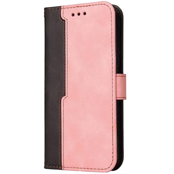 Samsung Galaxy S24 Ultra SM-S928, Oldalra nyíló tok, stand, kártyatartóval, kézpánttal, Wooze Colour Wallet, rózsaszín