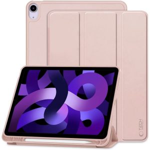 Apple iPad Air (2020 / 2022) / iPad Air 11 (2024), mappa tok, közepesen ütésálló, érintőceruza tartó, érintőceruza nélkül, Smart Case, TP SC Pen Holder, rózsaszín