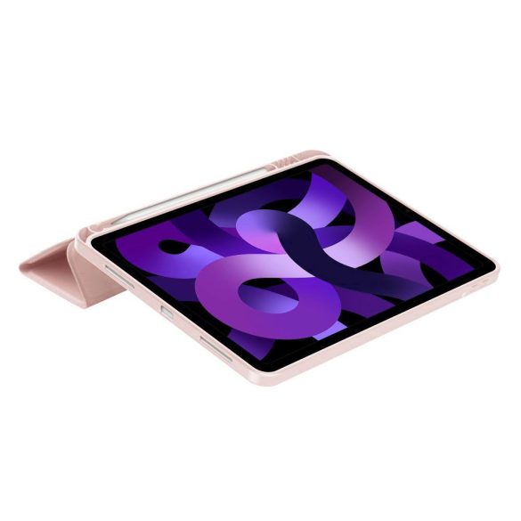 Apple iPad Air (2020 / 2022) / iPad Air 11 (2024), mappa tok, közepesen ütésálló, érintőceruza tartó, érintőceruza nélkül, Smart Case, TP SC Pen Holder, rózsaszín