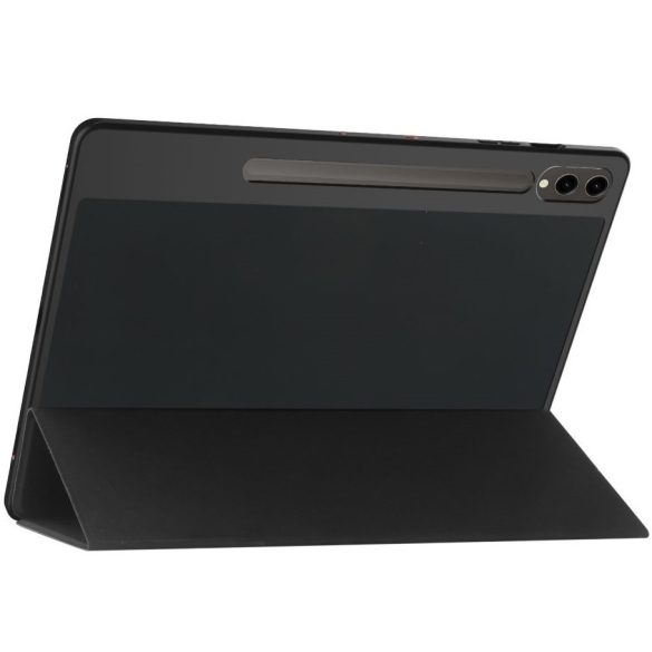 Samsung Galaxy Tab S9 FE Plus (12.4) SM-X610 / X616B, mappa tok, közepesen ütésálló, érintőceruza tartóval, Trifold, TP SC Pen, fekete