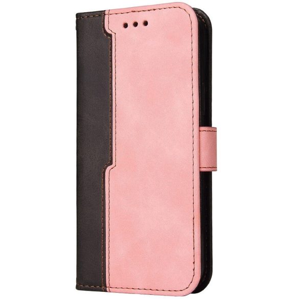 Xiaomi Redmi 13C 4G / Redmi 13C 5G / Poco C65, Oldalra nyíló tok, stand, kártyatartóval, kézpánttal, Wooze Colour Wallet, rózsaszín