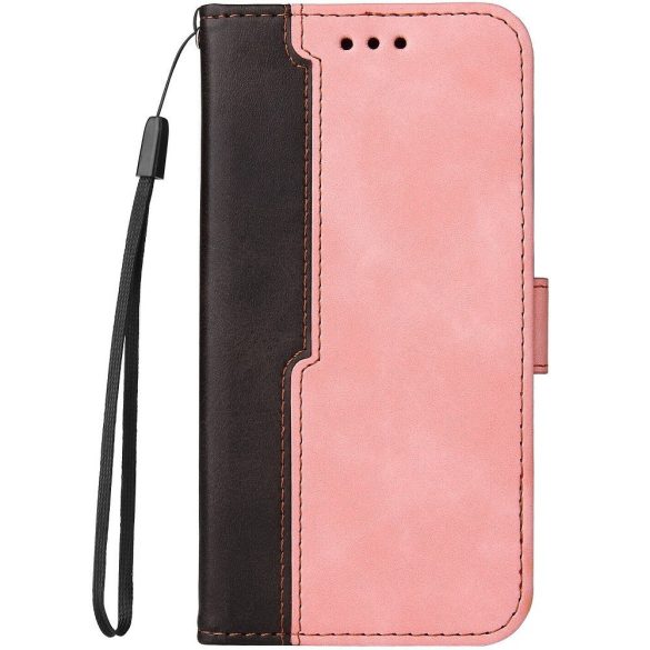 Xiaomi Redmi Note 13 5G, Oldalra nyíló tok, stand, kártyatartóval, kézpánttal, Wooze Colour Wallet, rózsaszín