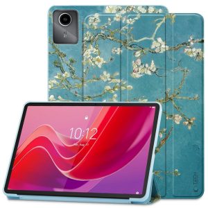 Lenovo Tab M11 (11.0) TB-330, mappa tok, virág minta, Trifold, zöld/színes