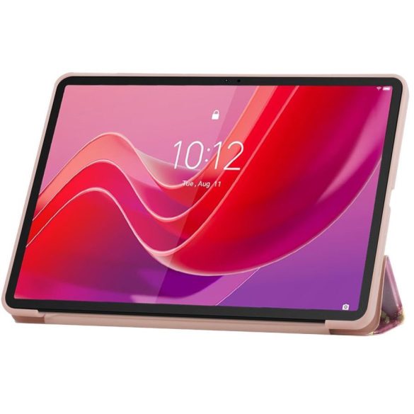 Lenovo Tab M11 (11.0) TB-330, mappa tok, márvány minta, Trifold, lila/színes