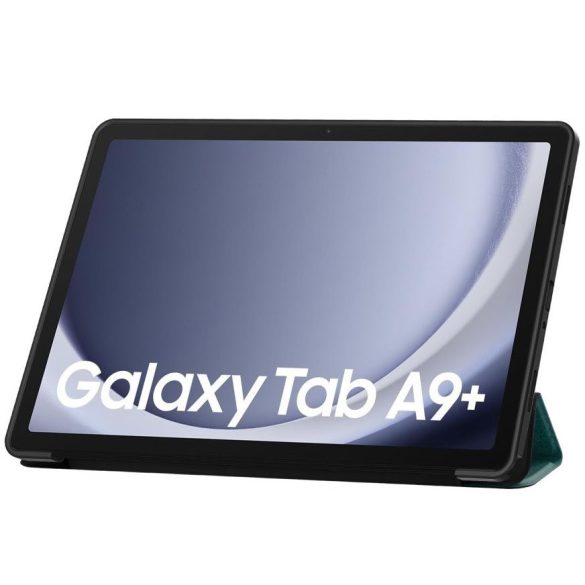 Samsung Galaxy Tab A9 Plus (11.0) SM-X210 / X215 / X216B, mappa tok, párduc kölyök minta, Trifold, zöld/színes