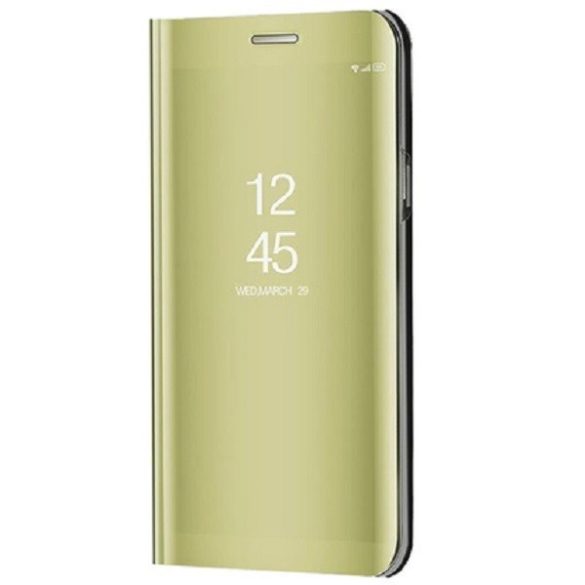 Huawei Honor Magic 6 Lite / X9b / X50, Oldalra nyíló tok, hívás mutatóval, Smart View Cover, arany (utángyártott)