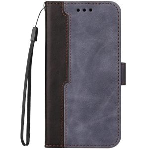 Huawei Honor Magic 6 Lite / X9b / X50, Oldalra nyíló tok, stand, kártyatartóval, kézpánttal, Wooze Colour Wallet, szürke