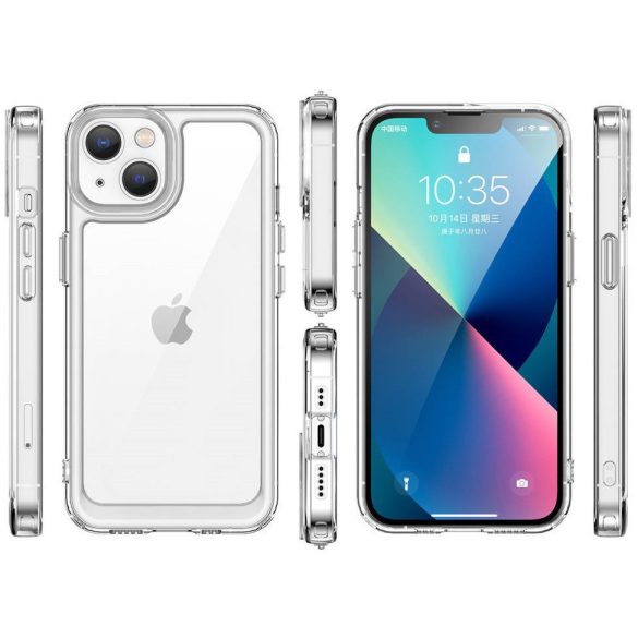 Huawei Honor Magic 6 Lite / X9b / X50, Szilikon védőkeret, akril hátlap, Wooze Bright Edges, átlátszó