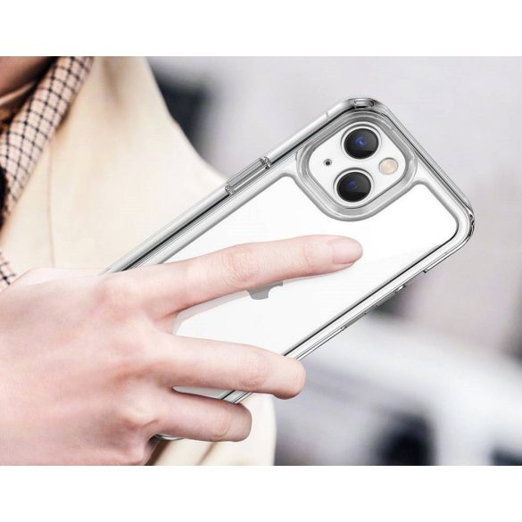 Huawei Honor Magic 6 Lite / X9b / X50, Szilikon védőkeret, akril hátlap, Wooze Bright Edges, átlátszó/szürke