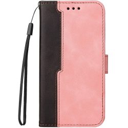   Huawei Honor Magic 6 Pro, Oldalra nyíló tok, stand, kártyatartóval, kézpánttal, Wooze Colour Wallet, rózsaszín