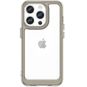 Huawei Honor 200 Pro, Szilikon védőkeret, akril hátlap, Wooze Bright Edges, átlátszó/szürke