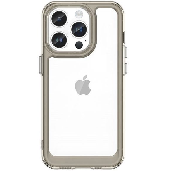 Huawei Honor 200 Pro, Szilikon védőkeret, akril hátlap, Wooze Bright Edges, átlátszó/szürke