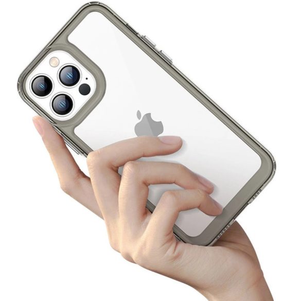 Apple iPhone 16 Plus, Szilikon védőkeret, akril hátlap, Wooze Bright Edges, átlátszó