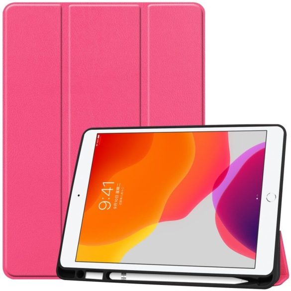 Xiaomi Pad 6 (11.0) / Pad 6 Pro (11.0), mappa tok, érintőceruza tartóval, Trifold, Wooze Trifold Pencil, magenta