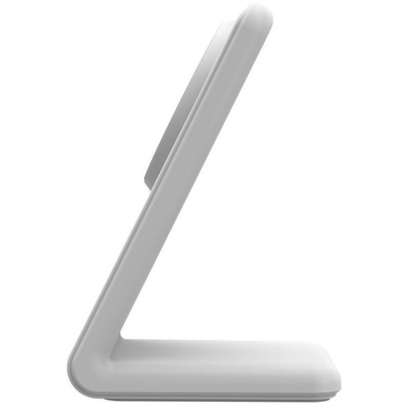 Univerzális vezeték nélküli töltő állomás, Qi Wireless, 15W, asztali tartó, mágneses, MagSafe kompatibilis, Tech-Protect QI15W-A38, fehér