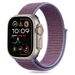 Apple Watch 4-6, SE, SE (2022) (38 / 40 mm) / Watch 7-9 (41 mm) / Watch 10 (42 mm), textíl pótszíj, nylon, állítható, légáteresztő, TP Nylon, lila