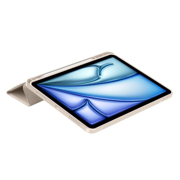 Apple iPad Air (2020 / 2022) / iPad Air 11 (2024), mappa tok, közepesen ütésálló, érintőceruza tartó, érintőceruza nélkül, Smart Case, TP SC Pen Holder, bézs