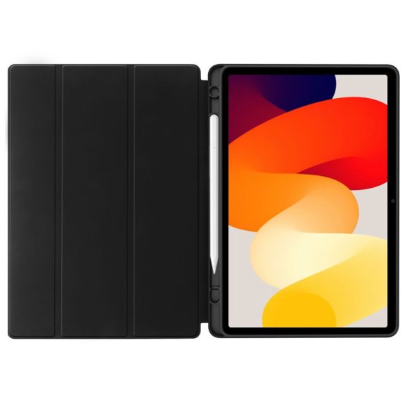 Xiaomi Redmi Pad SE (11.0), mappa tok, közepesen ütésálló, érintőceruza tartó, érintőceruza nélkül, Trifold, TP SC Pen Holder, fekete