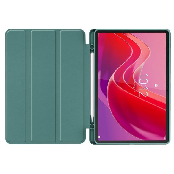 Lenovo Tab M11 (11.0) TB-330, mappa tok, közepesen ütésálló, érintőceruza tartó, érintőceruza nélkül, Trifold, TP SC Pen Holder, zöld