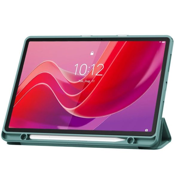 Lenovo Tab M11 (11.0) TB-330, mappa tok, közepesen ütésálló, érintőceruza tartó, érintőceruza nélkül, Trifold, TP SC Pen Holder, zöld