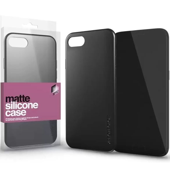 Apple iPhone 6 / 6S, Szilikon tok, ultravékony, matt, Xprotector Matte, fekete