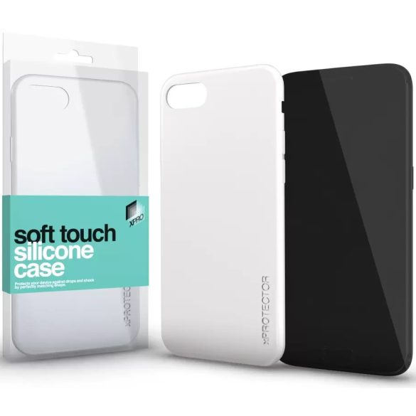 Apple iPhone 7 Plus / 8 Plus, Szilikon tok, Xprotector Soft Touch, fehér