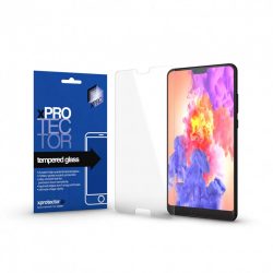   Huawei P20, Kijelzővédő fólia, ütésálló fólia (az íves részre NEM hajlik rá!), Tempered Glass (edzett üveg), 0.33, Xprotector, Clear