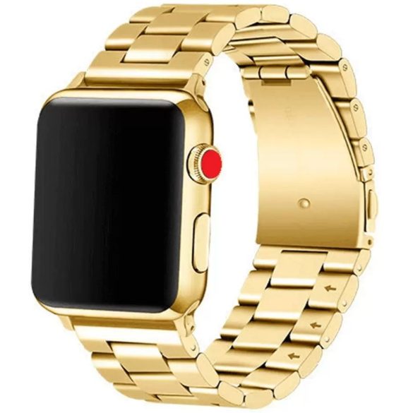 Apple Watch 4-6, SE, SE (2022) (38 / 40 mm) / Watch 7-9 (41 mm), fém pótszíj, rozsdamentes acél, vastag, Xprotector, arany