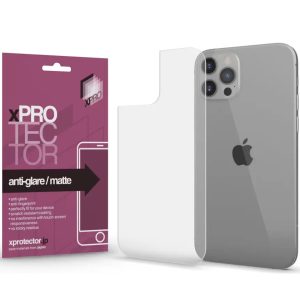 Apple iPhone 12 Pro Max, Kijelzővédő fólia (az íves részre NEM hajlik rá!), hátlapi, Xprotector Matte, Clear Prémium