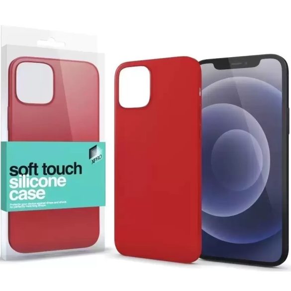 Apple iPhone 13, Szilikon tok, Xprotector Soft Touch, piros