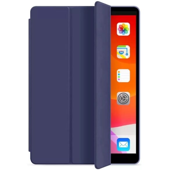 Apple iPad 10.2 (2019 / 2020 / 2021), mappa tok, kemény hátlapos, szilikon védőéllel, Smart Case, Xprotector Smart Book Flip, sötétkék