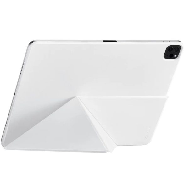 Apple iPad Pro 12.9 (2021) / iPad Pro 12.9 (2022), mappa tok, mágneses rögzítés, mágneses csatos záródás, Origami Smart Case, Pitaka MagEZ Folio2, fehér