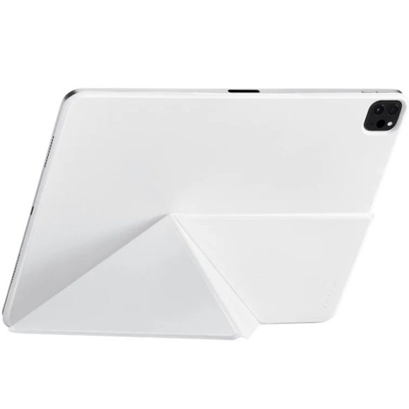 Apple iPad Pro 11 (2020 / 2021 / 2022), mappa tok, mágneses rögzítés, mágneses csatos záródás, Origami Smart Case, Pitaka MagEZ Folio2, fehér