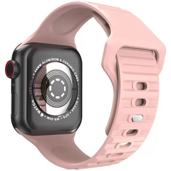 Apple Watch 4-6, SE, SE (2022) (38 / 40 mm) / Watch 7-9 (41 mm), szilikon pótszíj, állítható, sport, Xprotector, rózsaszín