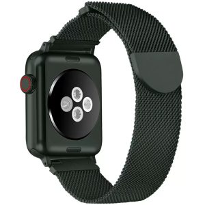 Apple Watch 4-6, SE, SE (2022) (38 / 40 mm) / Watch 7-9 (41 mm), fém pótszíj, milánói stílus, 2 részes, Xprotector, fekete