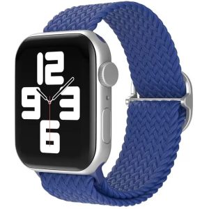 Apple Watch 4-6, SE, SE (2022) (42 / 44 mm) / Watch 7-9 (45 mm) / Watch Ultra 1-2 (49 mm), textíl pótszíj, körpánt, szőtt stílusú, Xprotector, kék