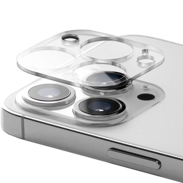 Apple iPhone 15 Pro / 15 Pro Max, Kamera lencsevédő fólia, ütésálló fólia, Tempered Glass (edzett üveg), Xprotector 3D Glass, Clear