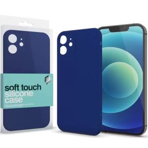 Apple iPhone 16e, Szilikon tok, Xprotector Soft Touch Slim, sötétkék