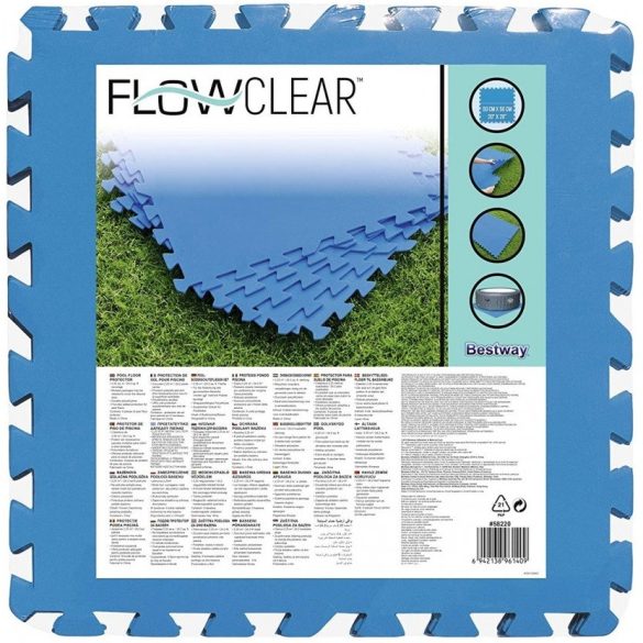 BESTWAY FlowClear medence alátét szivacs 8 db x 55 cm, kék (58220)