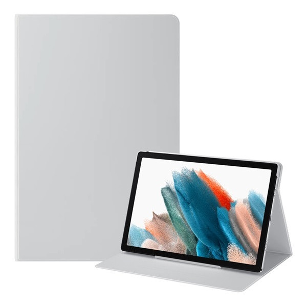 Samsung Galaxy Tab A8 10.5 (2021) SM-X200 / X205, mappa tok, stand, ezüst, gyári (sérült csomagolás)