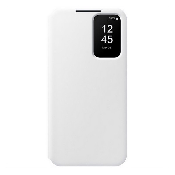 Samsung Galaxy A35 5G SM-A356B, Oldalra nyíló tok, hívás mutatóval, kártyatartóval, Smart View Wallet, fehér, gyári