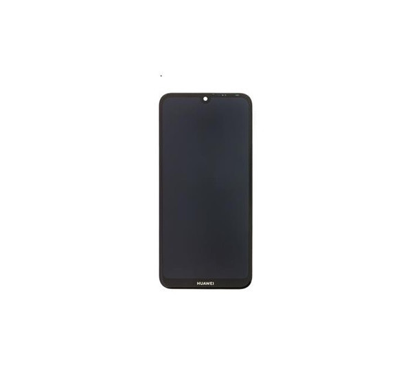 Huawei Y7 (2019) kompatibilis LCD modul kerettel, OEM jellegű, fekete, Grade S+